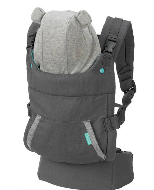 Infantino - Cuddle Up Ergonomic Hoodie Carrier - Grey