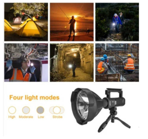 Multifunctional Searchlight Rechargeable Flashlight, Super Bright LED Torch