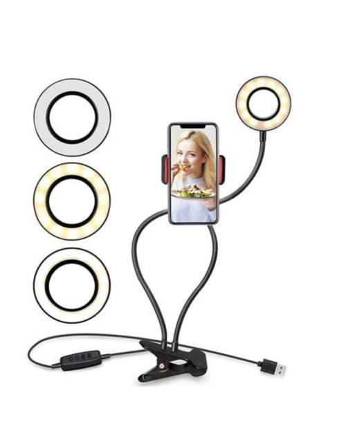 Professional Photography LED Selfie Ring Light Phone Holder Ring Lamp Fill Light For Makeup Video