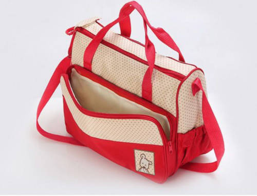 Multifunctional Baby Changing Diaper Handbag 5 Piece Set - Brown