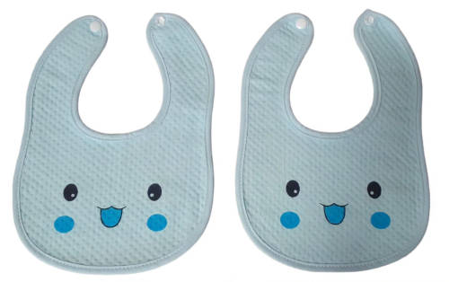 Knitwear Baby Feeding Napkin ( BLUE X Pack Of 2 )