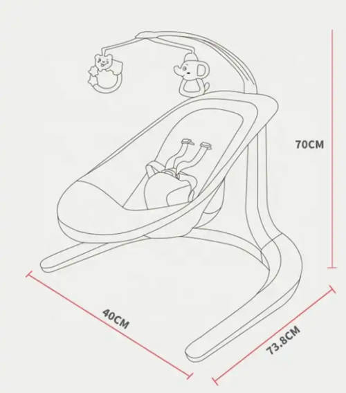 Hot Selling Product Newborn Infant Sleeping Electric Soft Seesaw Cradle Baby Rocking Bouncer Chair