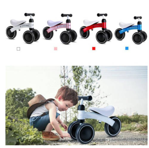 Baby Balance Double Wheel Bike No Foot Pedal Riding - White