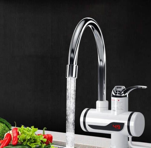 Instant Hot Water Bathroom & Kitchen Mixer Tap - Electrically Heated