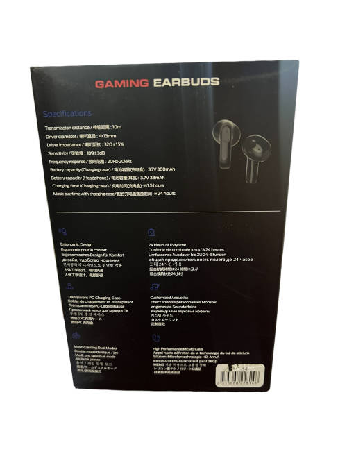 Gaming Earbuds AIRMARS MS08 - Black High Quality