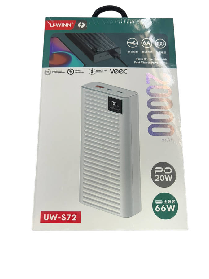 66W Fast Charging 20000mAh Premium Power Bank
