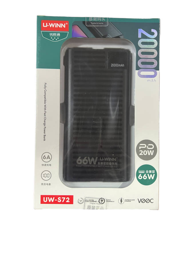 66W Fast Charging 20000mAh Premium Power Bank