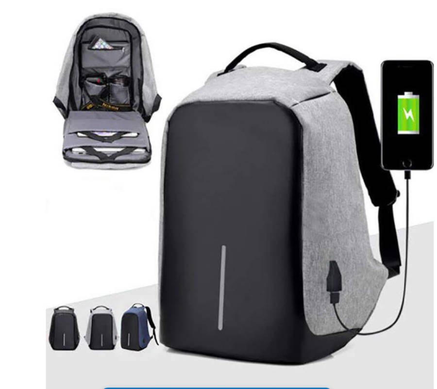 Anti-theft Travel Backpack Laptop School Bag with USB Charging Port