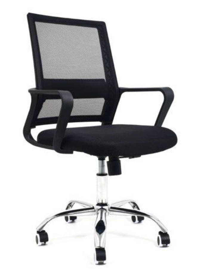 Smart Ergonomic Office Chair with Armrest, Height Adjustable & Swivel/Tilt Mechanism and Metal Base