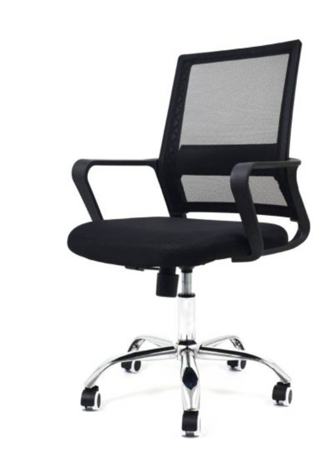 Smart Ergonomic Office Chair with Armrest, Height Adjustable & Swivel/Tilt Mechanism and Metal Base