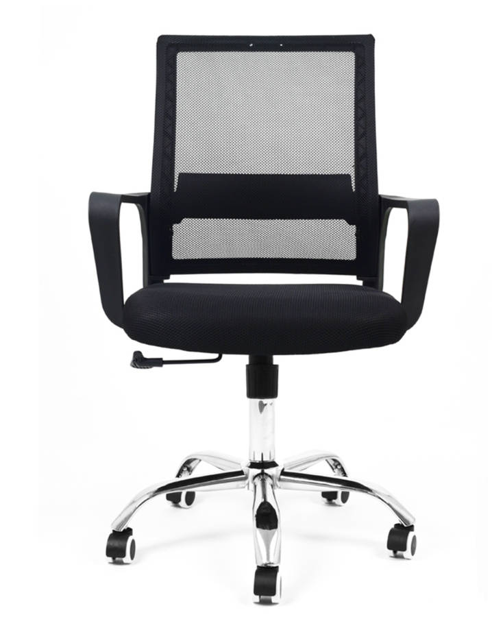 Smart Ergonomic Office Chair with Armrest, Height Adjustable & Swivel/Tilt Mechanism and Metal Base