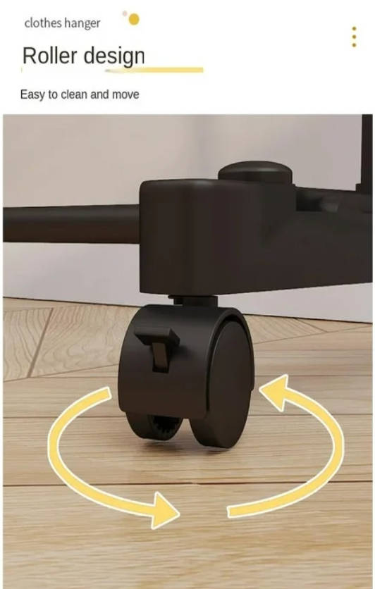 3-Tier Clothes and Shoe Organizer with 360 Degree Wheels