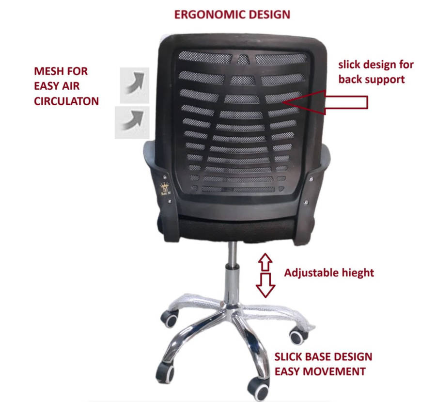 Ergonomic High Back Mesh Office Chair with Adjustable height desk Chair - Steel Base - Demo/Display