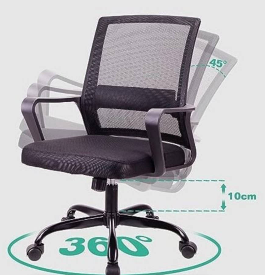 Ergonomic Office Chair with Steel Base and Thick Foam Seat Padding - Display Unit Read Description