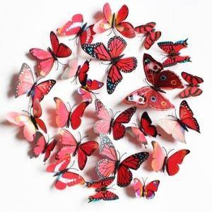 6x 3D Butterfly Wall Stickers