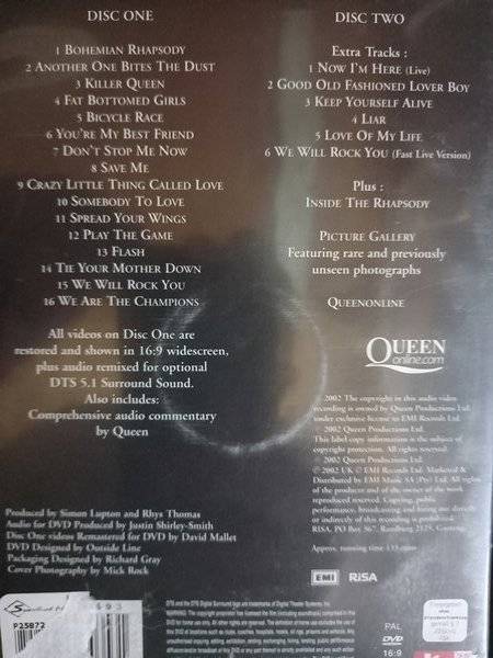 Queen - 3 DVD Bundle: Greatest Flix 1 and 2 (2 x 2DVD sets) PLUS Live At Wembley (2DVD)