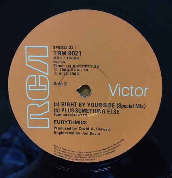 Eurythmics - Right By Your Side 12` maxi single