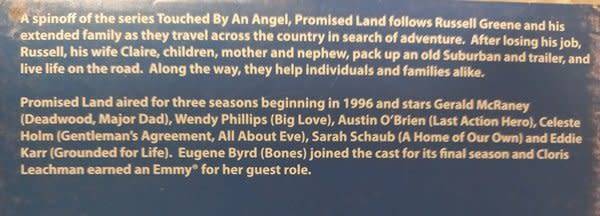 Promised Land - Complete series 1 to 3 (13 DVD set, Gerald McRaney, Touched By An Angel)