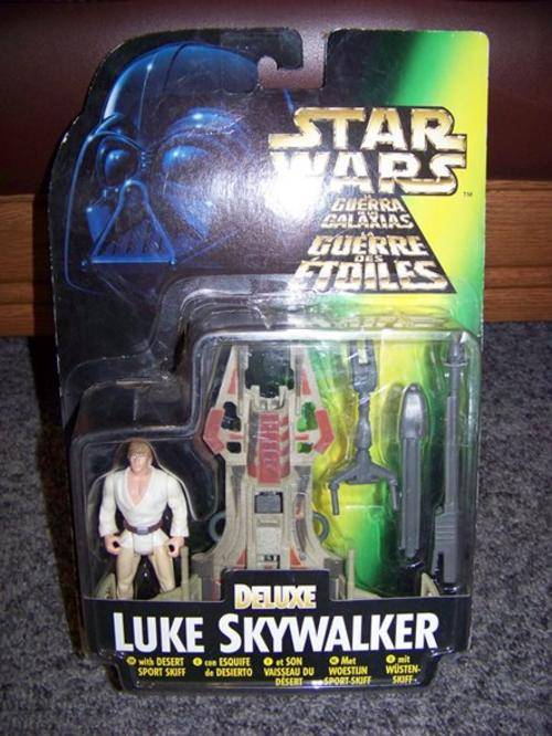 Star Wars - Deluxe Luke Skywalkerwith Desert Sport Skiff. OPENED