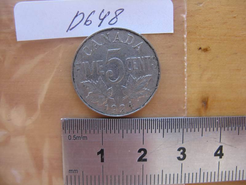CANADA 1924 5 CENTS.
