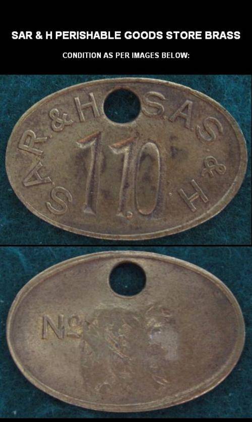 SOUTH AFRICAN RAILWAYS BRASS TOKEN