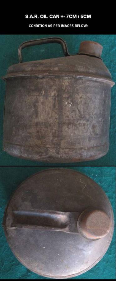 VINTAGE SOUTH AFRICAN OIL CAN (STAMPED) - VERY COLLECTABLE - #4