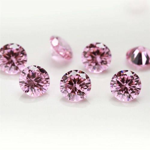 1CT Pink Color Loose Moissanite Stone Round Excellent Cut VVS1 with Certificate
