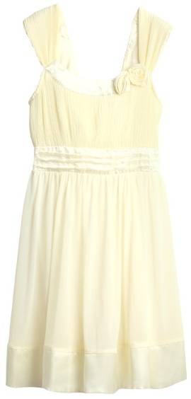 *Fashion Tokyo* Elegant Sleeveless Flora Dress-White