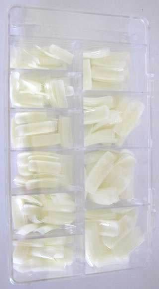 Mijona 500x Natural Nail Tips Gel Acrylic French Art