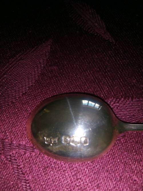 MAPPIN  and WEBB - 6 SILVER COFFEE SPOONS C1923 - ORIGINAL BOX