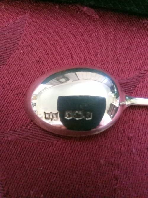 MAPPIN  and WEBB - 6 SILVER COFFEE SPOONS C1923 - ORIGINAL BOX
