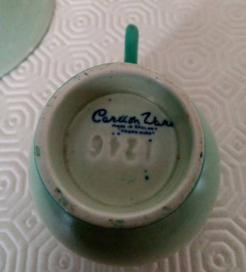 CARLTON WARE - RARE `MODERNE` TEA/COFFEE FOR TWO SET - DESIGN NUMBER 1246 - C1935/6