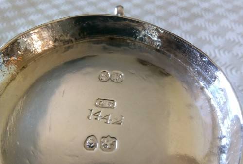 HALLMARKED SOLID SILVER CREAM JUG - 240 GRAMS - LONDON 1838 CHARLES GORDON