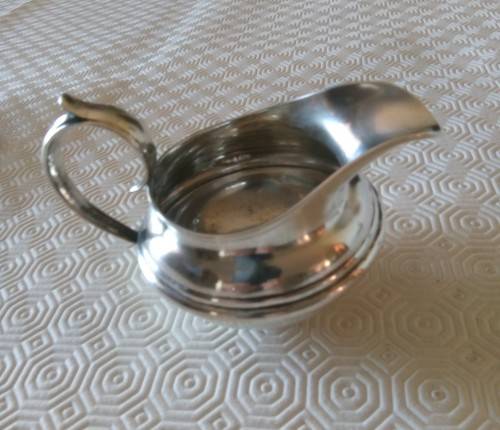 HALLMARKED SOLID SILVER CREAM JUG - 126 GRAMS - LONDON 1840 THOMAS MITCHELL andCO
