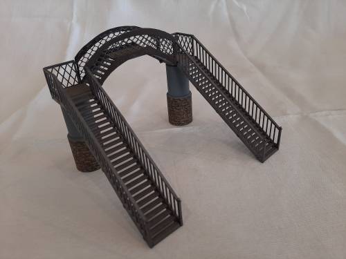 HO Scale Scratch-built foot bridge