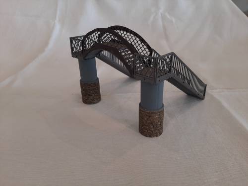HO Scale Scratch-built foot bridge