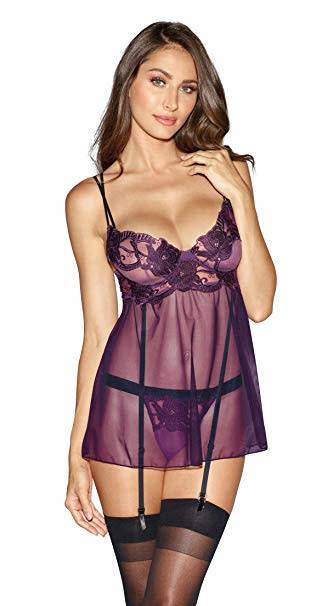 Purple Baby doll-Lingerie: