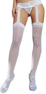 White Garter Stockings