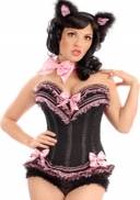 Pink & Black Corset: Large