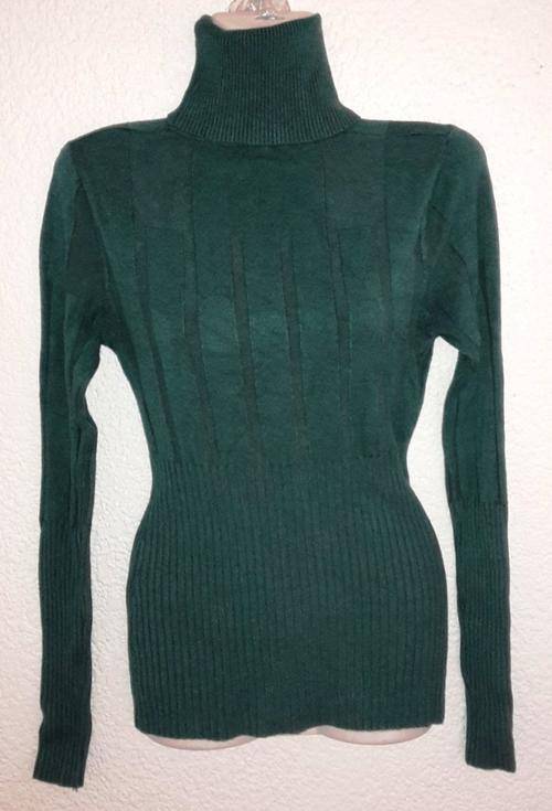 Emerald Green Turtleneck Knit