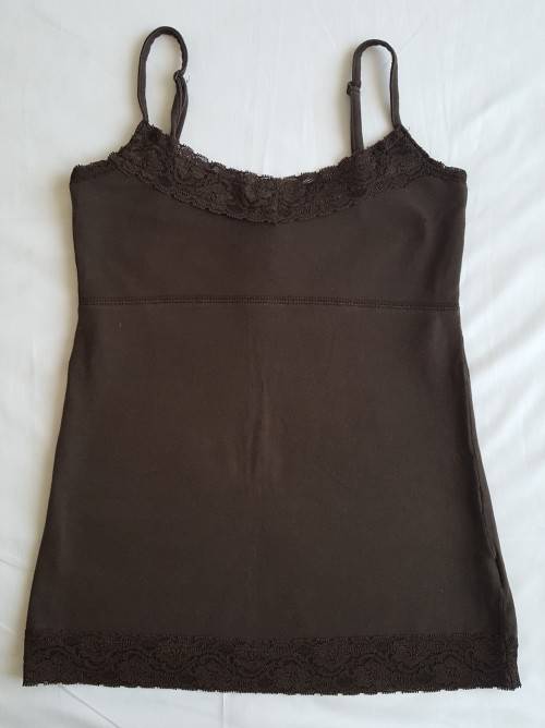 Chocolate Brown Cotton Strappy Top from Truworth