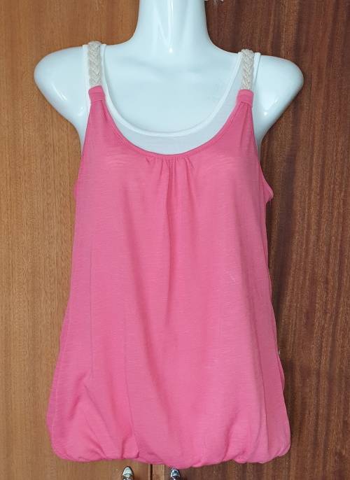 Coral Double Layered Bubble Tank Top