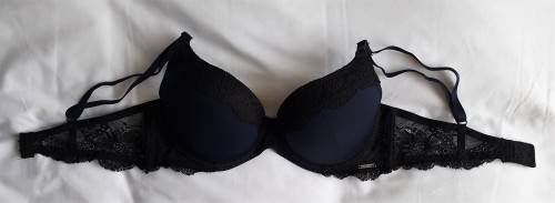 Black and Navy SISSY BOY bra - 34B