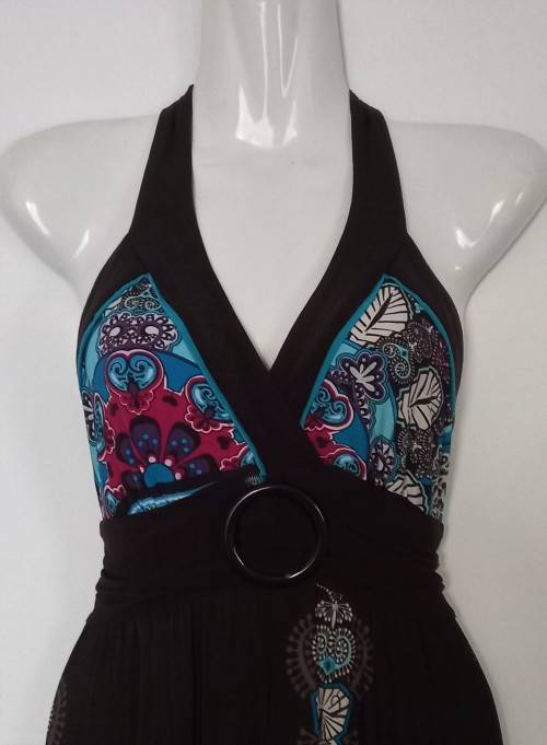 Beautiful Turquoise Halter Dress from Ginger Mary