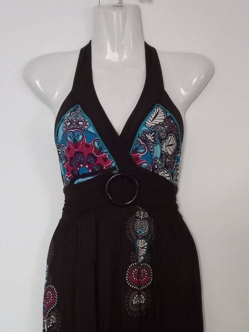 Beautiful Turquoise Halter Dress from Ginger Mary