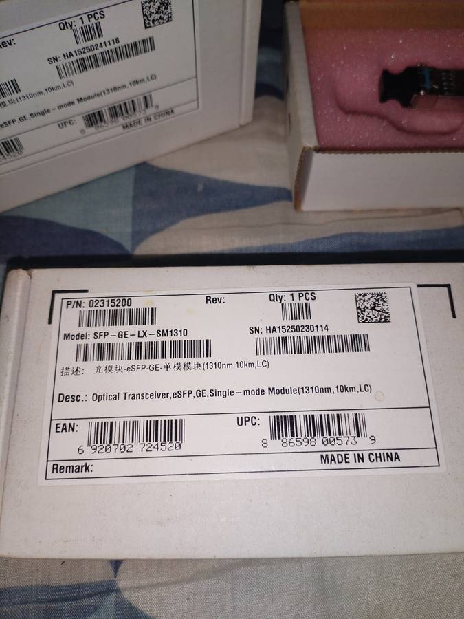 Huawei Optical Transceiver 10km, eSFP, GE, Single-mode Module (1310nm, 10km, LC)