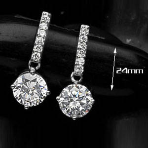 FEMININE 2.0 ct Simulated Diamonds EARRINGS