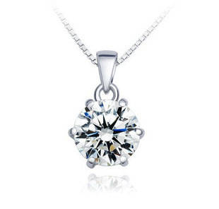 Stunning 1.0 ct Simulated Diamond Pendant