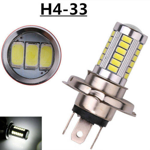 New H4 33 SMD 5630 LED 800LM White Car Signal Headlight Auto Fog Light Bulb Gif