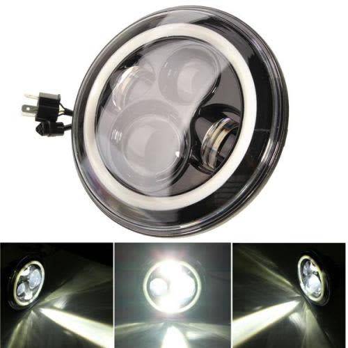 7 inch Led Headlights Full angel eye (Pair) Fits Jeep/Golf And More